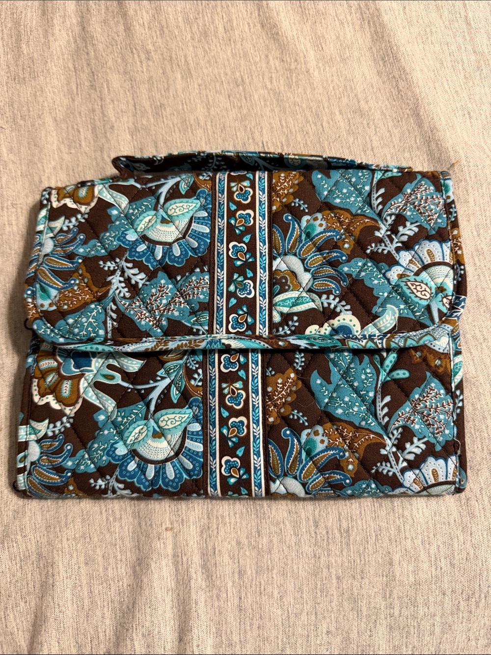 Vera Bradley Java Blue (Retired) Travel Jewelry Organizer